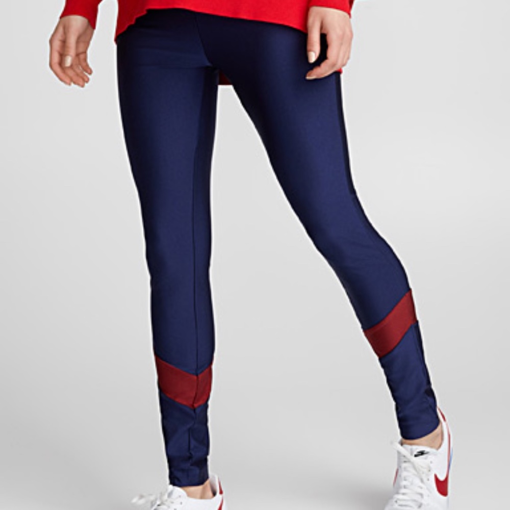 Blue & burgundy athletic leggings NWT